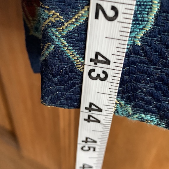 EUC ENTRICE Like-new full length jacket Navy with silver beading 1X - Picture 10 of 10